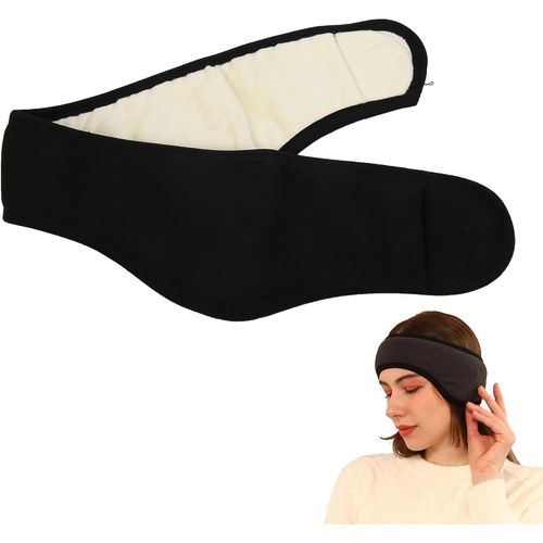 Bandeau Insonorisé Pour Le Sommeil,Casque Antibruit Réglable Bandeau Anti Bruit Pour Dormir 2-En-1 Masque Chaud De Sommeil Et Protège-Oreilles Pour Les Femmes Et Les Hommes(Noir)