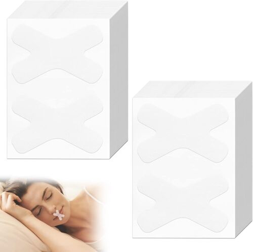120Pcs Ruban adhésif pour le sommeil,Bandelettes de sommeil Bande buccale pour le ronflement Respiration nasale,anti-bouche pour Soulagement des ronflements