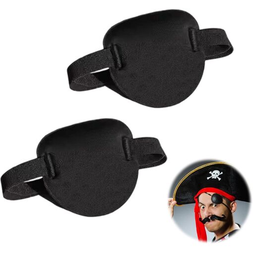 Cache-œil Ajustable En Tissu - Lot De 2, Pour Récupération Post-op, Strabisme, Amblyopie, Cosplay Pirate - 5