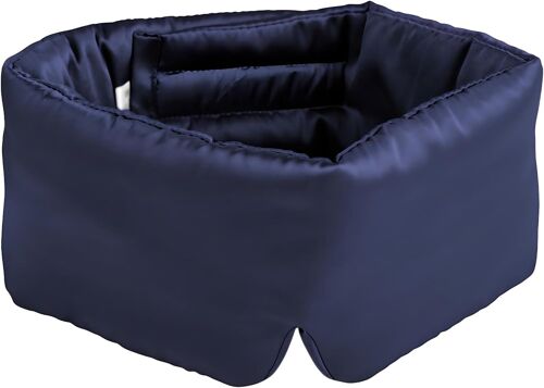 Masque De Sommeil 100 % Soie De Mûrier Avec Bandeau Réglable,Grand Masque De Sommeil Pour Homme Et Femme,Masque De Sommeil En Soie Pour Le Sommeil Nocturne,La Sieste Et Les Voyages (Bleu 
