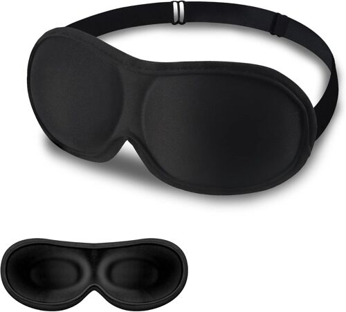 Masque De Nuit,3d Cache Yeux Pour Dormir Avec Sangle Élastique Réglable,Conception Ultra-Mince,Bloque La Lumière Et Respirant,Accessoires De Voyage,Masque Yeux Pour Homme/Femme 