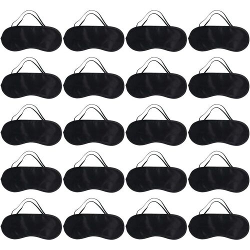 20 Pièces Masque De Sommeil,Masque De Nuit Léger Respirant Cache Oeil Dormir Avec 2 Élastiques Pour École Maison Bureau Enfants Hommes Femmes 