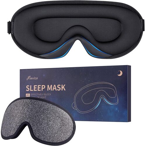 Masque De Sommeil Pour Femmes Et Hommes-Mousse Douce Et Confortable-Masque De Sommeil Pour Les Yeux À La Tombée De La Nuit-Bloque La Lumière Pour Les Voyages,Le Yoga,La Sieste,Gris 