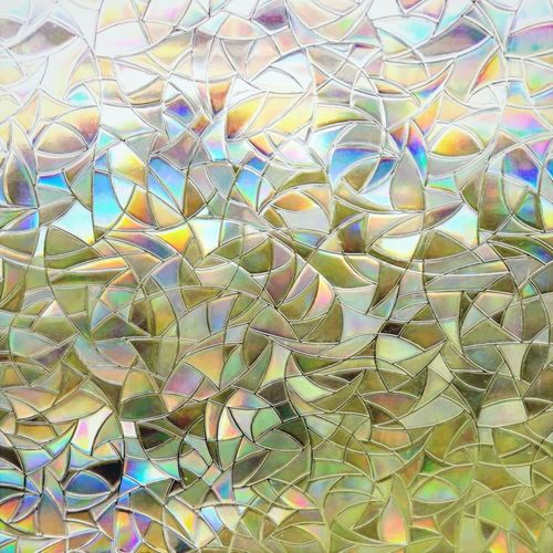 Finnez Film Pour Fenetre Anti-Uv 3d Electrostatique Arc-En-Ciel Effet Pour Vitre Film Vitrage Fenêtre Non Adhesif Film Autocollant Vitre Decoratif Pour Maison Bureau Chambre Cuisine 44.5 X 200 Cm