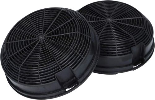 Lot de 2 filtres à charbon pour hotte de cuisine Type 47 153mmØ compatibles avec Whirlpool 484000008784 AMC023