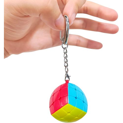 Mini Speed Cube Porte - clés Magique Cube de Vitesse, sans Autocollant Magic Cube pour Débutants et Utilisateurs Avancés, Cadeau pour Enfants Les Adolescents Adultes(Bun)