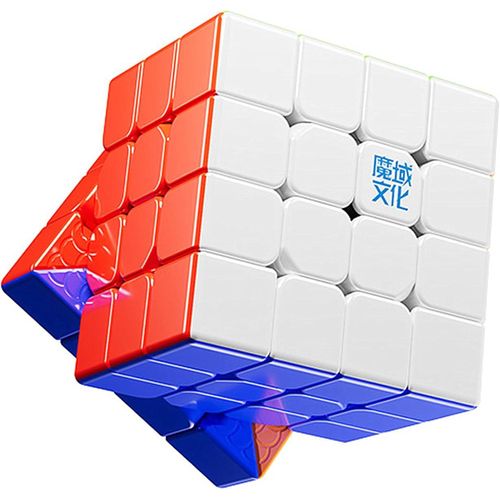 MOYU AOSU V7 M Cube de vitesse magnétique 4x4,AoSu WRM V7 Single-Track Magnetic Speed Cube 4x4x4,Cube magique 4 pour 4,96 aimants (magnétiques à rail unique)