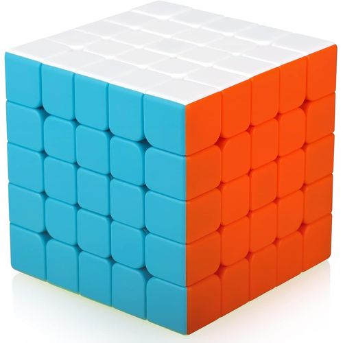 Cube Magique 5x5 Stickerless,Speed Cube 5x5x5,Cube de Vitesse Lisse Jouet Jouet Cadeau de Noël pour Enfant et Adulte,sans Autocollant