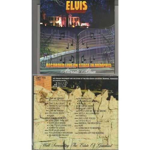 Elvis Presley Recorded Live On Stage In Memphis The Alternate Album Cd (2ème Édition Pochette Single) 26 Live Soundboard À Memphis Inédits !