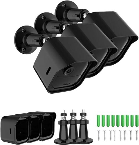 Lot de 3 supports muraux pour appareil photo Blink Outdoor 4 (4e génération), support réglable à 360 degrés pour appareil photo Blink 4ème génération résistant aux intempéries
