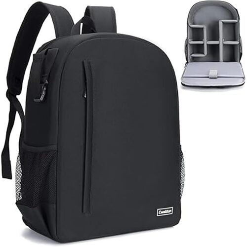 MEVRONISSHOP-Sac à dos pour appareil photo Sac professionnel pour appareil photo DSLR/SLR, sacoche pour appareil photo compatible avec Sony Canon Nikon Accessoires pour appareil photo (3.0 Noir, L)