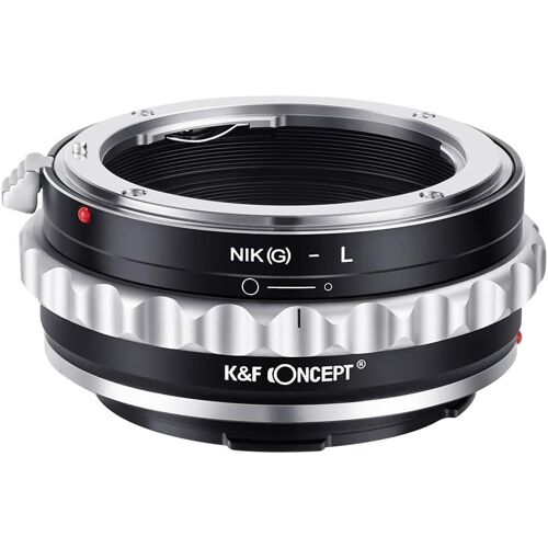 MEVRONISSHOP-Bague d¿Adaptation Compatible avec Utiliser Objectifs compatibile Con Nikon F(g) sur Appareils Photo L, Bague Adaptatrice Manuelle NIK(G)-L