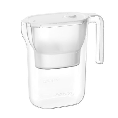 Carafe Filtrante Pour Réfrigérateur, Pichet Pour Eau Filtrante Avec Filtre De 3 Mois, 2,5 L, Réduit Le Fluor, Le Chlore Et Plus, Certifiée Nsf, Sans Bpa, Blanc