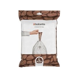 Sac poubelle PerfectFit, code L, 45 litres, 40 sacs par rouleau - White