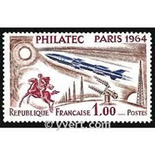 Exposition Philatélique Internationale À Paris Philatec (Ouverture) Sans Vignette Année 1964 N° 1422b Yvert Et Tellier Luxe