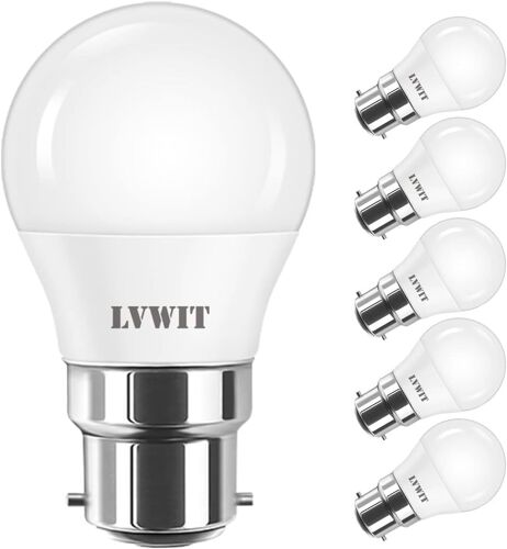 4.5w Ampoule Led B22 G45, 470lm Equivalente À 50w, 2700k Blanc Chaud, Non-Dimmable, Lot De 6