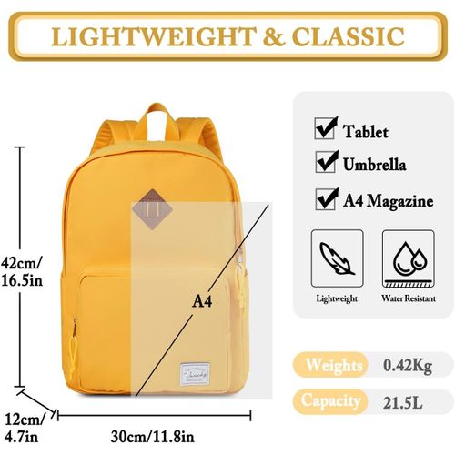 KALANKA-Sac à Dos Homme Femme, Léger Multi-poches Sac a Dos École Collège Garçon Fille 15,6 Pouces Imperméable Cartable Enfants Ados avec Poches Latérales pour Lycée Primaire Travail Voyage