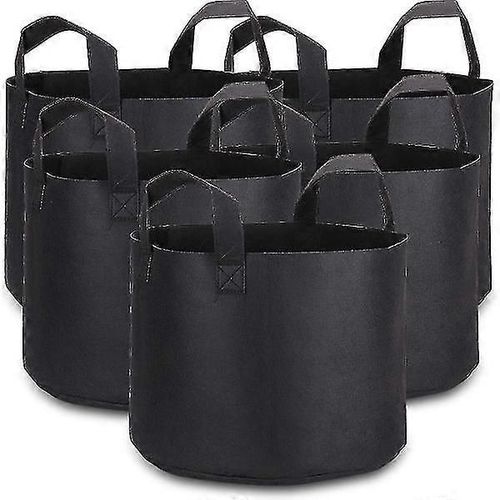 Accueil Sacs De Culture De 5 Gallons Avec Étiquettes De Plantes,Paquet De 5 Tissus Robustes