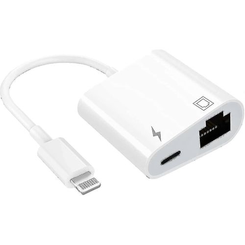 2023 - Adaptateur Lightning vers Ethernet,adaptateur réseau Ethernet Lan 2 en 1 avec port de charge