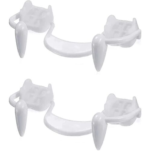 4 pièces Rétractable Vampire Fangs Kit Dents télescopiques Crocs Accolades Fausses prothèses dentaires Avechalloween Party Crocs (3pcs Normal), Halloween Ornement Homme Jia