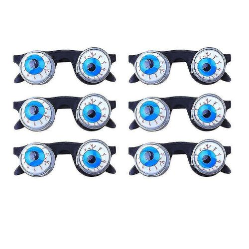 6pcs Drôle De Déguisement Lunettes Goo Goo Lunettes À Globe Oculaire De Printemps Pour Halloween Costume Party