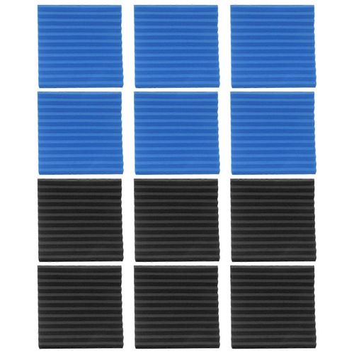 12 Pck Panneaux Acoustiques Insonorisation Mousse Carreaux Acoustiques Studio Mousse Cales Acoustiques 1 pouce x12 pouces x1