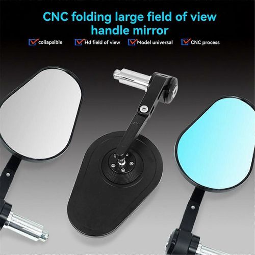 Rétroviseur Universel Pour Moto, Pliable, Réglable, Anti-Éblouissement, Pour 13 Mm-14 Mm Ou 17 Mm-19 Mm