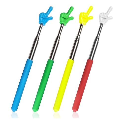 4 Pcs Enseignant Pointeur Bâton Télescopique Main Pointeur Rétractable Pointeur Doigt Aide À La Lecture Pour Pres