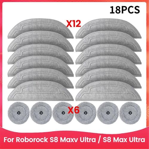 Tampons de vadrouille pour roborock S8 Maxv Ultra / S8 Max Ultra Robot aspirateur Pièces de rechange chiffon petite vadrouille Cl