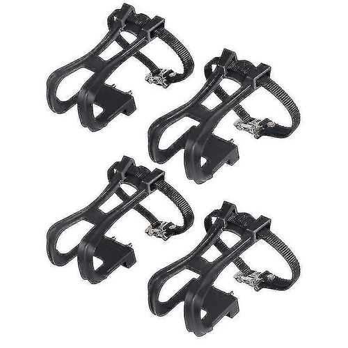 2 Paires De Pédales De Vélo Avec Clips Et Sangles Pour Accessoires De Cyclisme En Plein Air