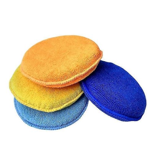éponges à vaisselle en microfibre 4pcs,tampons éponges applicateurs pour produits de nettoyage