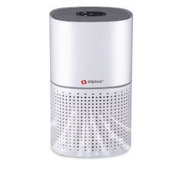alpina Purificateur d'Air avec Ioniseur Filtre HEPA H11 3 Vitesses Fonction Minuteur Mode Nuit Silencieux pour Pièces jusqu'à 28 m² Blanc