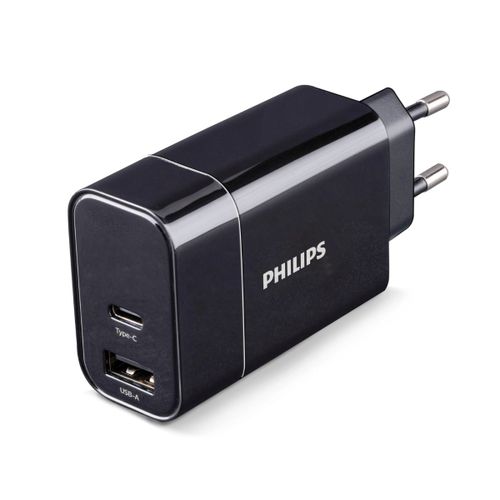 Philips Chargeur Usb Dlp2621/03 230v Avec Ports Usb-A Et Usb-C