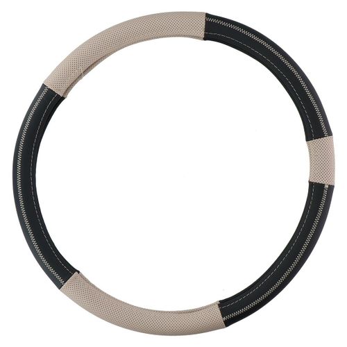 All Ride Cache De Volant Pour Camion Cuir Véritable - 44-46 Centimètres - Beige-Noir