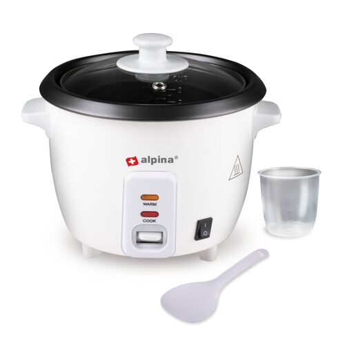 alpina Cuiseur à riz 0,6 litre - 300 watts - cuve aluminium - voyants lumineux - riz parfait