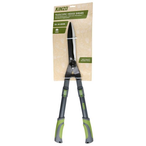 Kinzo Taille-Haie Télescopique 65-85 cm ¿ Sécateur de Jardin Léger ¿ Lames Antiadhésives ¿ Coupe-Haie Ergonomique pour Haies, Arbustes et Branches ¿ Outils de Jardin