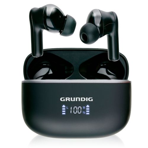 Grundig Écouteurs Bluetooth Sans Fil Écouteurs Intra-Auriculaires Bluetooth 300mAh - Écouteurs Sans Fil avec Écran LED et 6,5 Heures d'Autonomie - Incluant Étui de Chargement