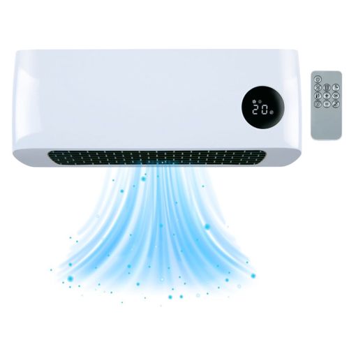 alpina Chauffage Mural 1000-2000W - Chauffage Céramique PTC avec Télécommande - Réglable en Température et Minuterie - Radiateur Mural pour Intérieur