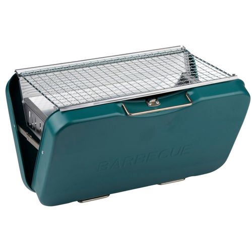 alpina Barbecue Charbon BBQ Pliable Portable - Barbecues sur Pieds - Barbecue de Table avec Grille Amovible - Barbecue Rond Compact - Vert