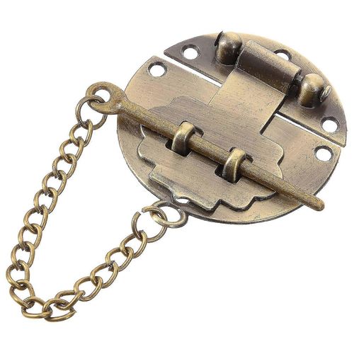 Boîte à bijoux vintage Serrure de moraillon Boîte en bois Boucle de moraillon Boîte cadeau décorative Serrure de moraillon avec chaîne