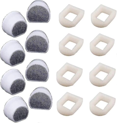 16 Pack De Préfiltres En Mousse Et Filtre À Charbon Compatibles Avec Petsafe Drinkwell Fountain Inox 360 Avalon
