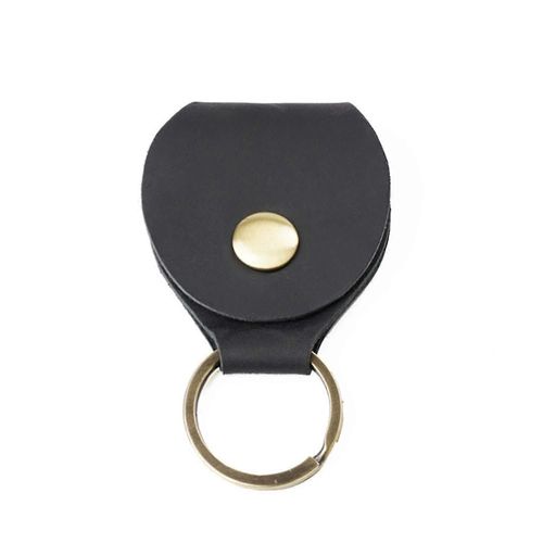 Porte-Clés Guitare Médiator Porte-Pics Plectrum Holder Cuir Noir