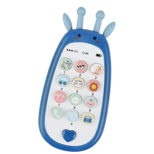 Jouets de téléphone portable Formes mignonnes avec des lumières et des sons Abs Enfants Simuler Bébé Modèle De Téléphone Portable Jaune