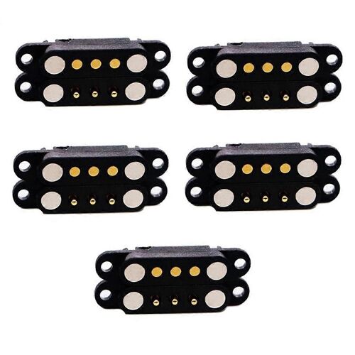 5 paires magnétique Pogo Pin Connecteur 3 broches Pogopin mâle femelle 2,54 mm connecteur magnétique à ressort Po