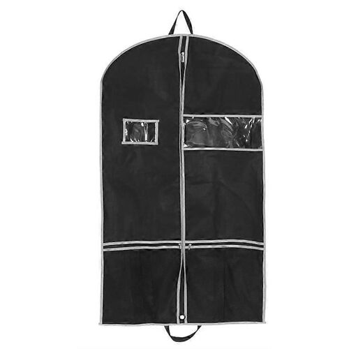 Sac de costume pour voyage,Porte-costume pour homme Sac à vêtements respirant avec 2 poches en filet et 1 poche en PVC