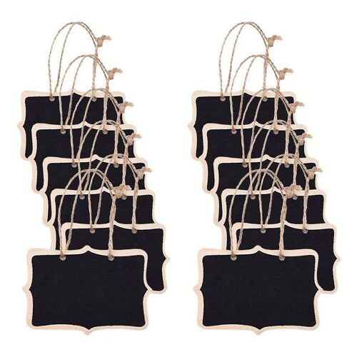 Tableau Double Face, 12 Pcs Signes Tableau Noir Mini Panneaux D'affichage Tableau Noir Tableau Noir Tableau Noir Wi