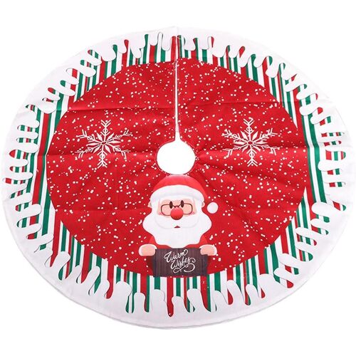 Jupe de sapin de Noël ronde, jupe de sapin de Noël, tablier de sapin de Noël, tapis de sapin de Noël avec neige