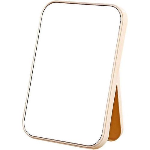 Miroir Cosmétique Portable Miroir De Maquillage Compact De Bureau Pliant (Beige) 