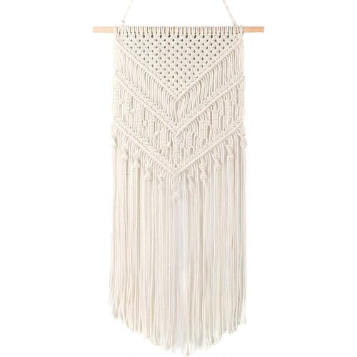 Macramé Tissé Wall Hanging.Boho Chic Bohème Maison Géométrique Art Décor Bel Appartement Dortoir Salon Chambre Chambre Nursery Artisanat Décoration