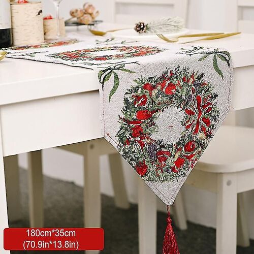 Nappe Couverture Décoration Impression Imperméable Pour Fête de Noël